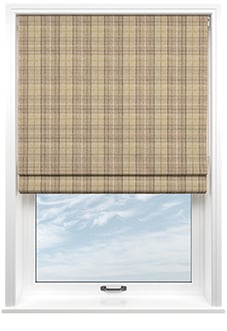 Laura Ashley Alfriston, Natural - Twist&Fit Roman Blind